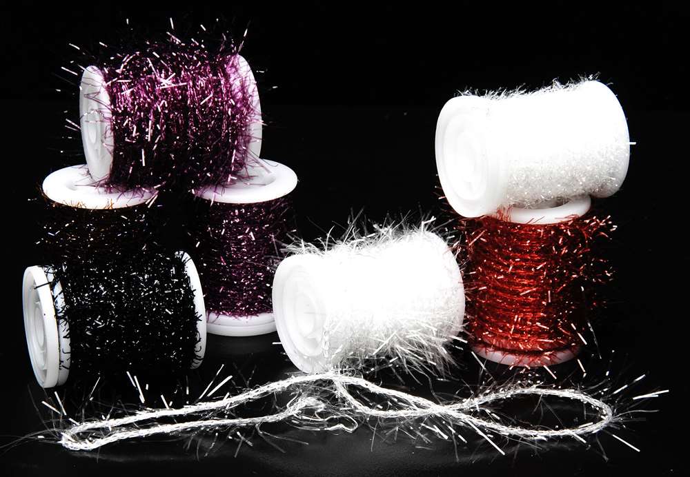 Veniard Ice Straggle Chenille (Pack 12 Spools) Extra Fine (4M) Red Fly Tying Materials
